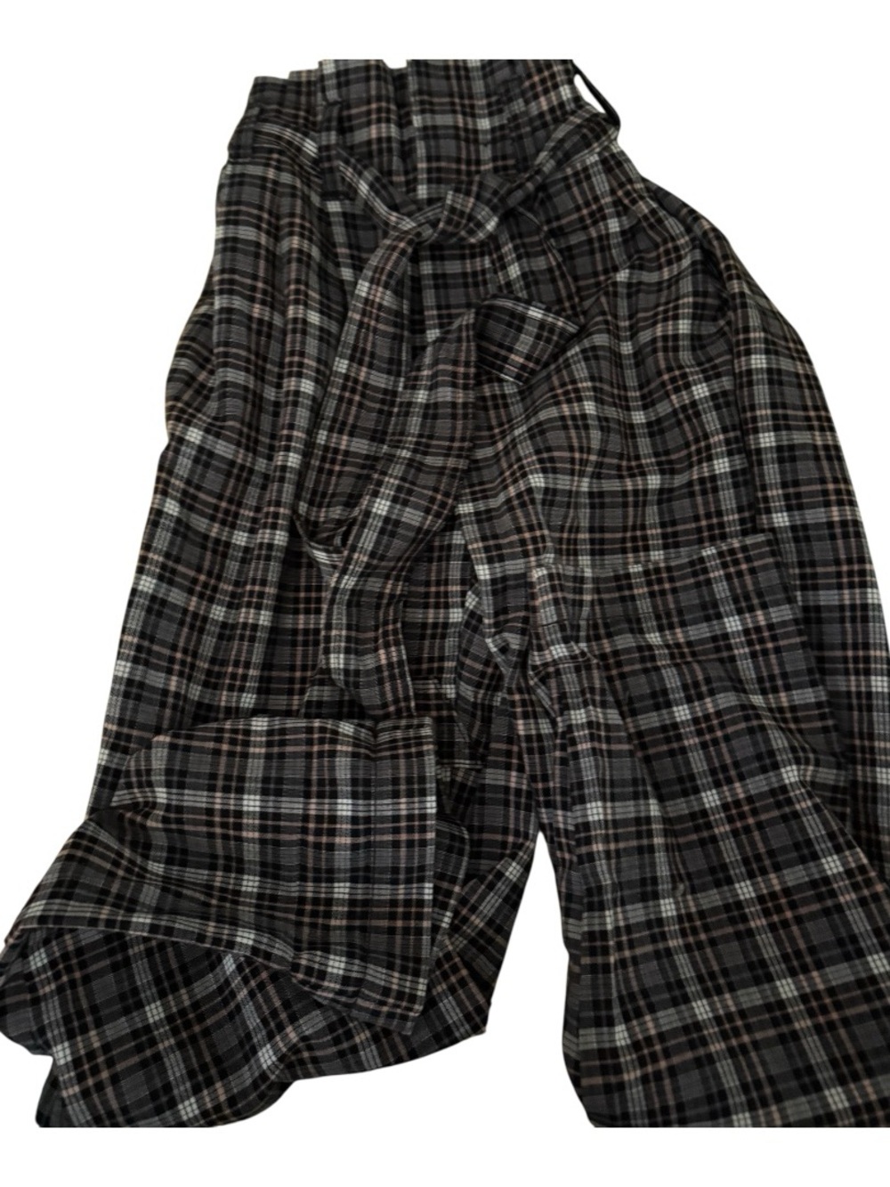 American Eagle Outfitters Black & Gray Plaid Pants - Women’s - Size 8 - NWT